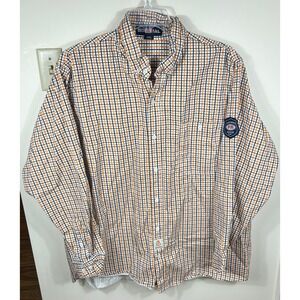 Bocomal FR Shirt Mens 2XL Orange Plaid Flame Resistant CAT 2 Workwear Utility